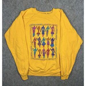 Vintage Laurel Burch Dancing Women Sweatshirt USA 90s Art 42-44 L